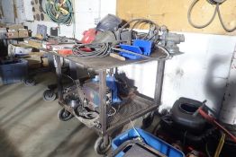 Steel 4'x4' Mobile Welding Table w/ 6" Vice. *NOTE: CONTENTS NOT INCLUDED*