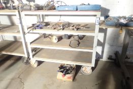 Mobile 4-tier 2'x4' Shop Cart.