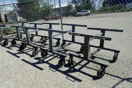 Lot of (3) Mobile Material Carts.
