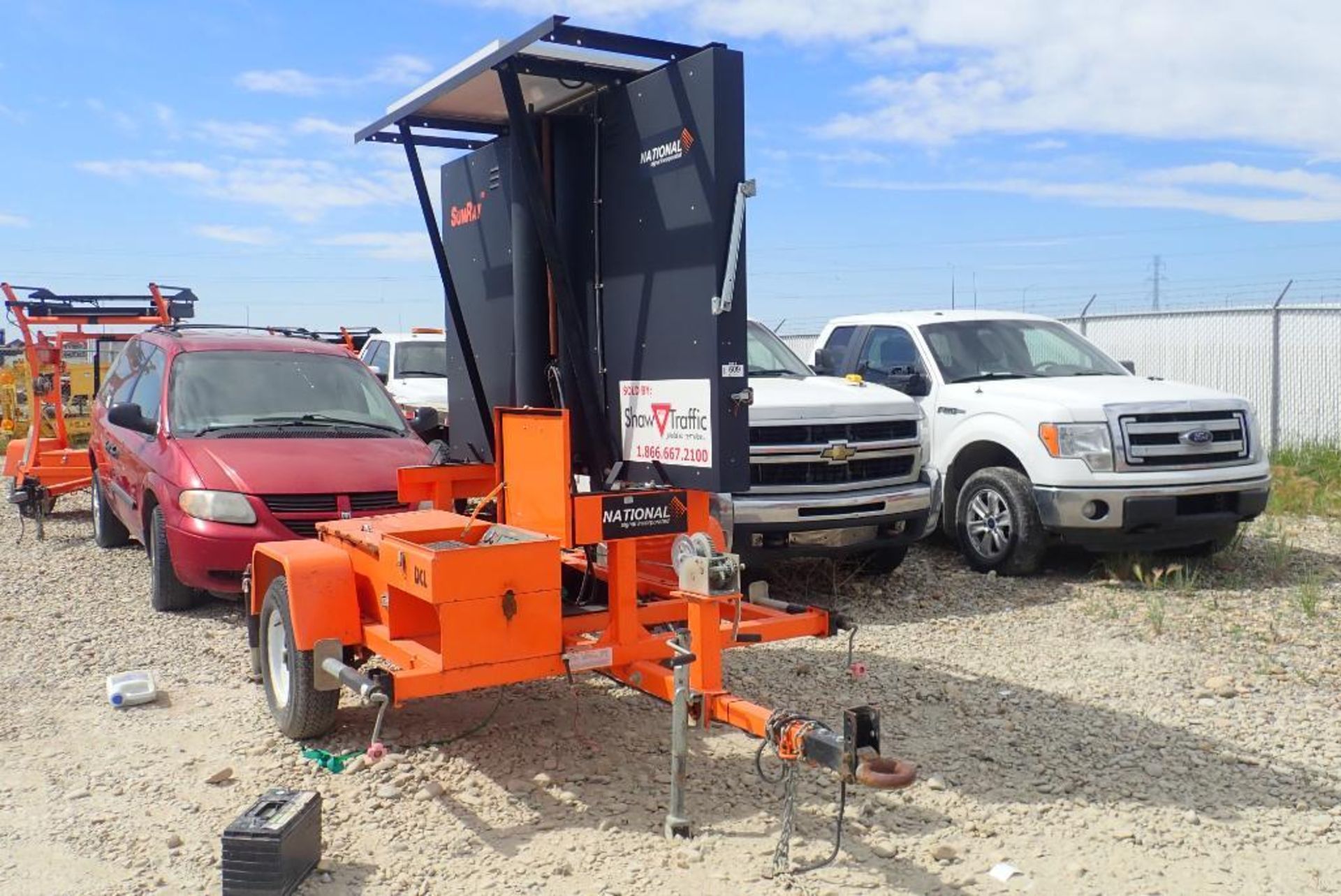 2018 National Signal Inc. Sunray Version 3 480 Single Axle Trailer Mounted Variable Message Sign.