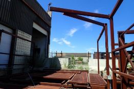 Steel Work Station w/Roller Conveyors.