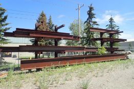 Lot of (2) Single Sided Cantilever Racks and Contents.