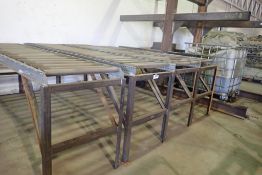 Lot of (4) 28" Roller Conveyor Tables- Approx. 40 Linear FT.