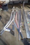 Lot of Asst. Crimpers, Crowbars, Wrenches, T-Squares, etc.
