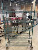 5 TIER GREEN WIRE STORAGE RACK