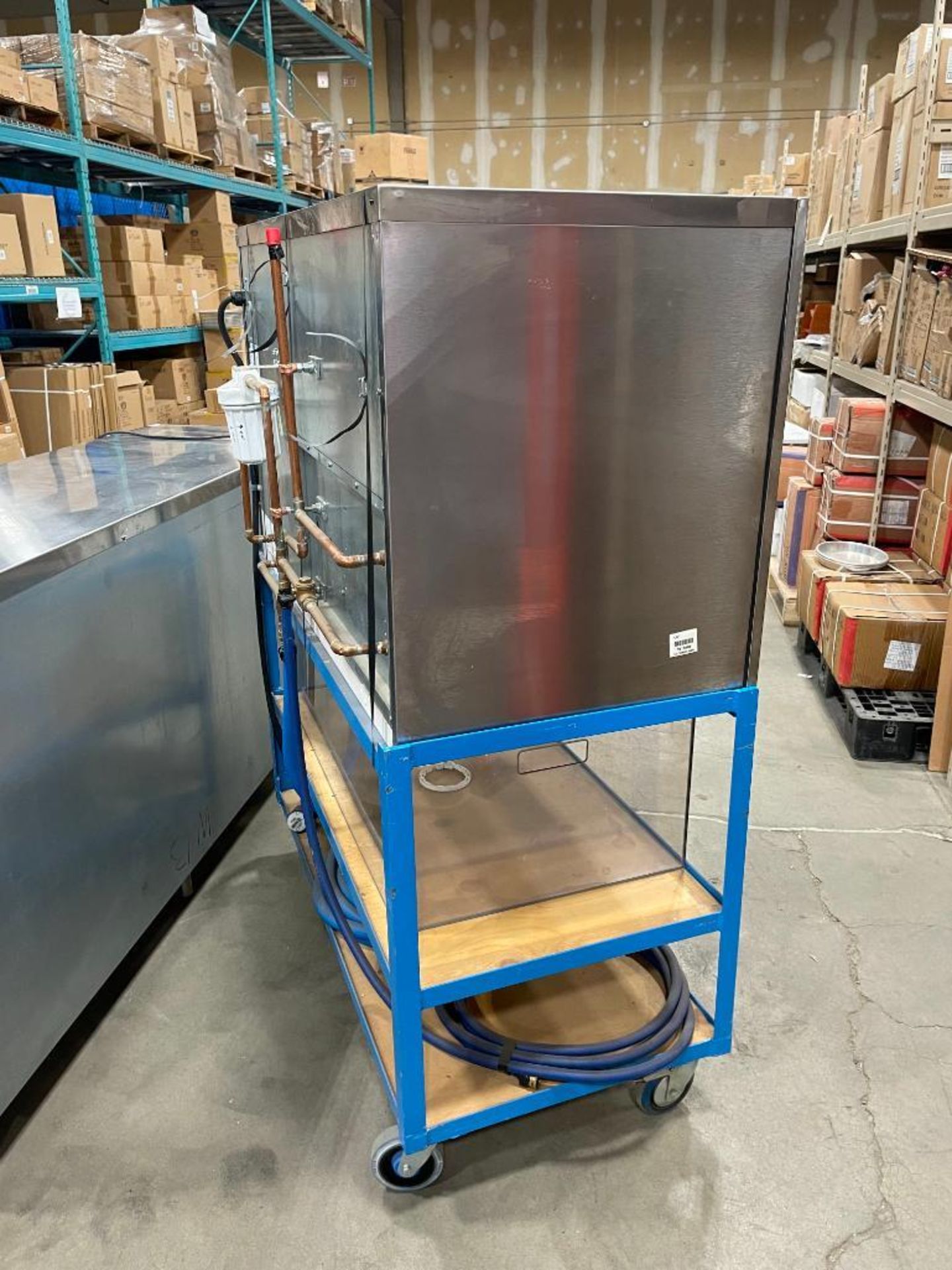 MANITOWOC SY1805W WATER COOLED 1710 LBS/DAY ICE MACHINE WITH STEEL MOBILE CART *ICE STORAGE BIN NOT - Image 3 of 10