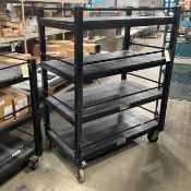 4 TIER HEAVY DUTY STEEL MOBILE SHELVING UNIT