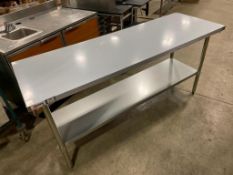 NEW 72" X 30" STAINLESS STEEL WORK TABLE