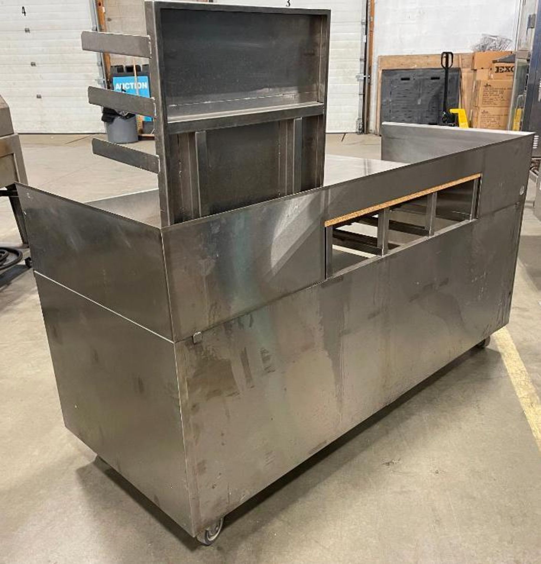 72" LONG CUSTOM MOBILE COMMERCIAL KITCHEN WORKSTATION BY ASTRON SPECIALTY METALS - Image 6 of 9