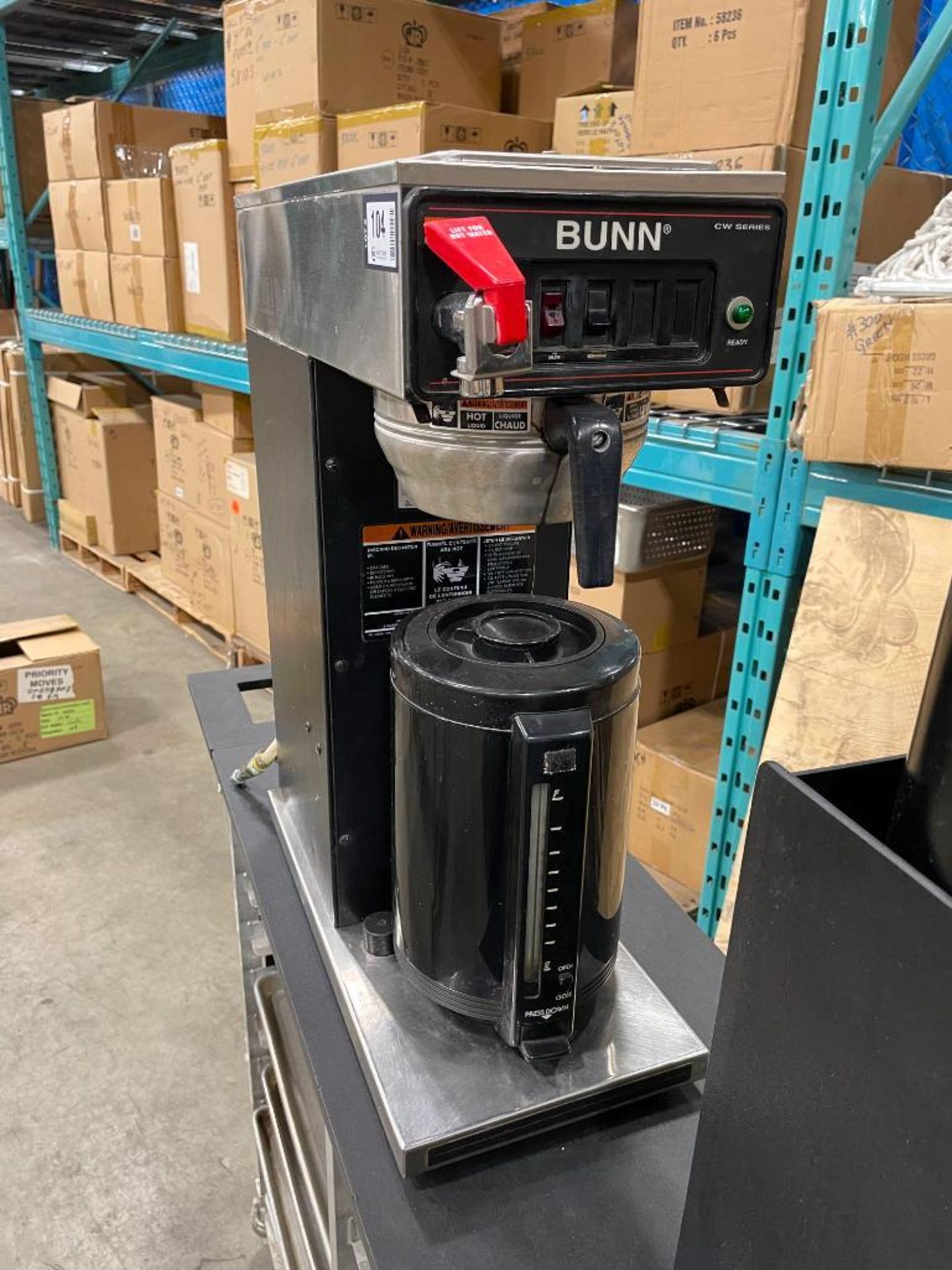 BUNN CWTF35-APS COFFEE MAKER WITH EXTRA URN & HOLDER - Image 4 of 15