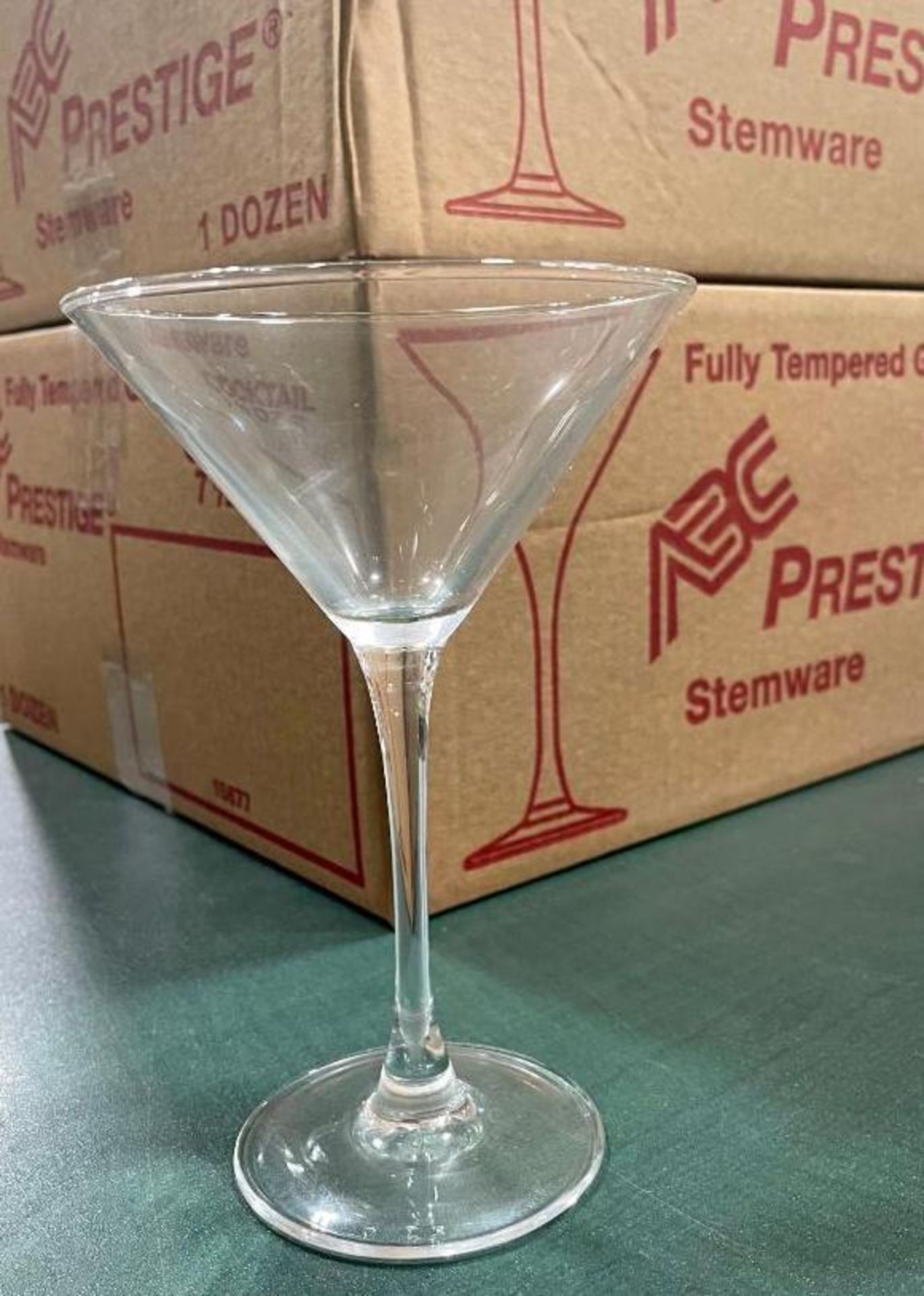 ABC PRESTIGE FULLY TEMPERED 7.5OZ COCKTAIL GLASSES - LOT OF 50 - NEW