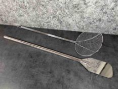 36" STAINLESS MIXING PADDLE WITH 9" WIRE SKIMMER