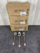 ARCOROC AMARYLLIS DINNER, DESSERT, SOUP SPOONS SET - LOT OF 144