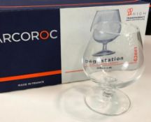 BOX OF 8.25 OZ BRANDY GLASSES, ARCOROC 62661 - 6 PER BOX - NEW