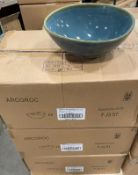 3 CASES OF TERRASTONE 10 1/2" BLUE BOWL- 6/CASE, ARCOROC – NEW