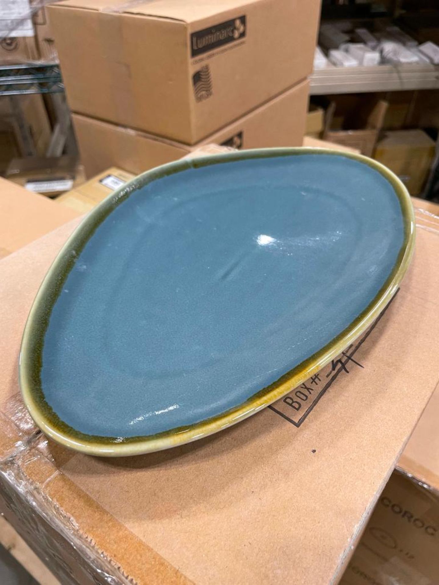 4 CASES OF TERRASTONE 11 1/2" BLUE OVAL PLATTER - 12/CASE, ARCOROC – NEW - Image 4 of 6