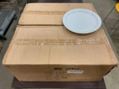 2 CASES OF 9" NARROW RIM DINNER PLATES. JOHNSON ROSE 90900, 36 PER CASE - NEW