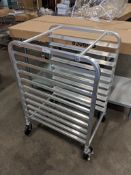 10 TIER HEAVY DUTY ALUMINUM BUN PAN RACK WITH MESH TOP PLASTIC COVER , UPDATE APR-10HD - NEW