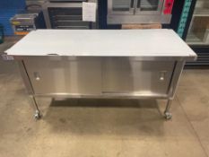 72" X 30” KNOCK-DOWN WORKTABLE WITH CABINET, NEW