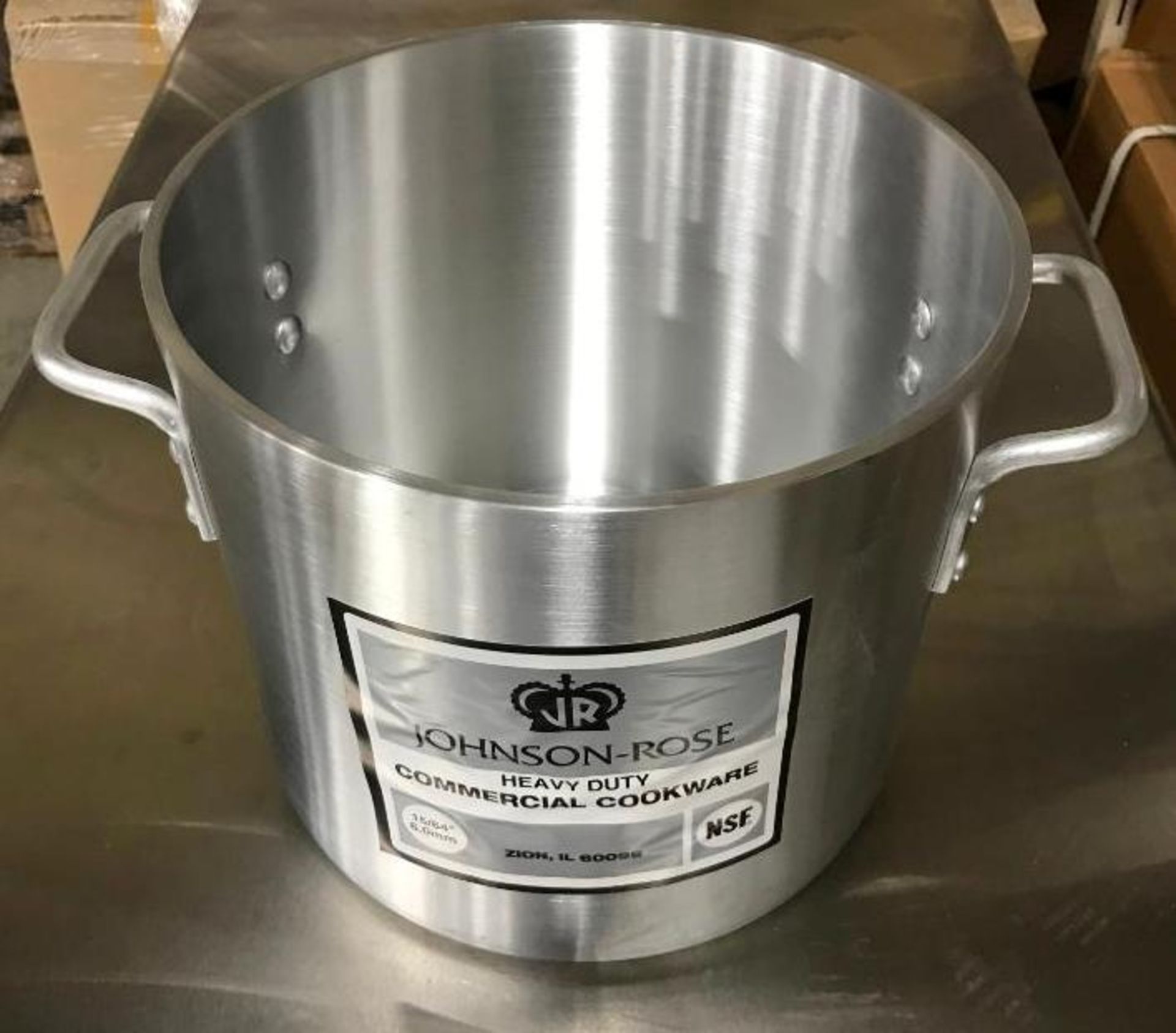 12QT HEAVY DUTY ALUMINUM STOCK POT, JOHNSON ROSE 65712 - NEW - Image 3 of 4