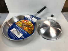 12" & 8" ALUMINUM FRY PAN W/NON-SLIP HEAT RESISTANT HANDLE - JR 63232, 63228 - NEW