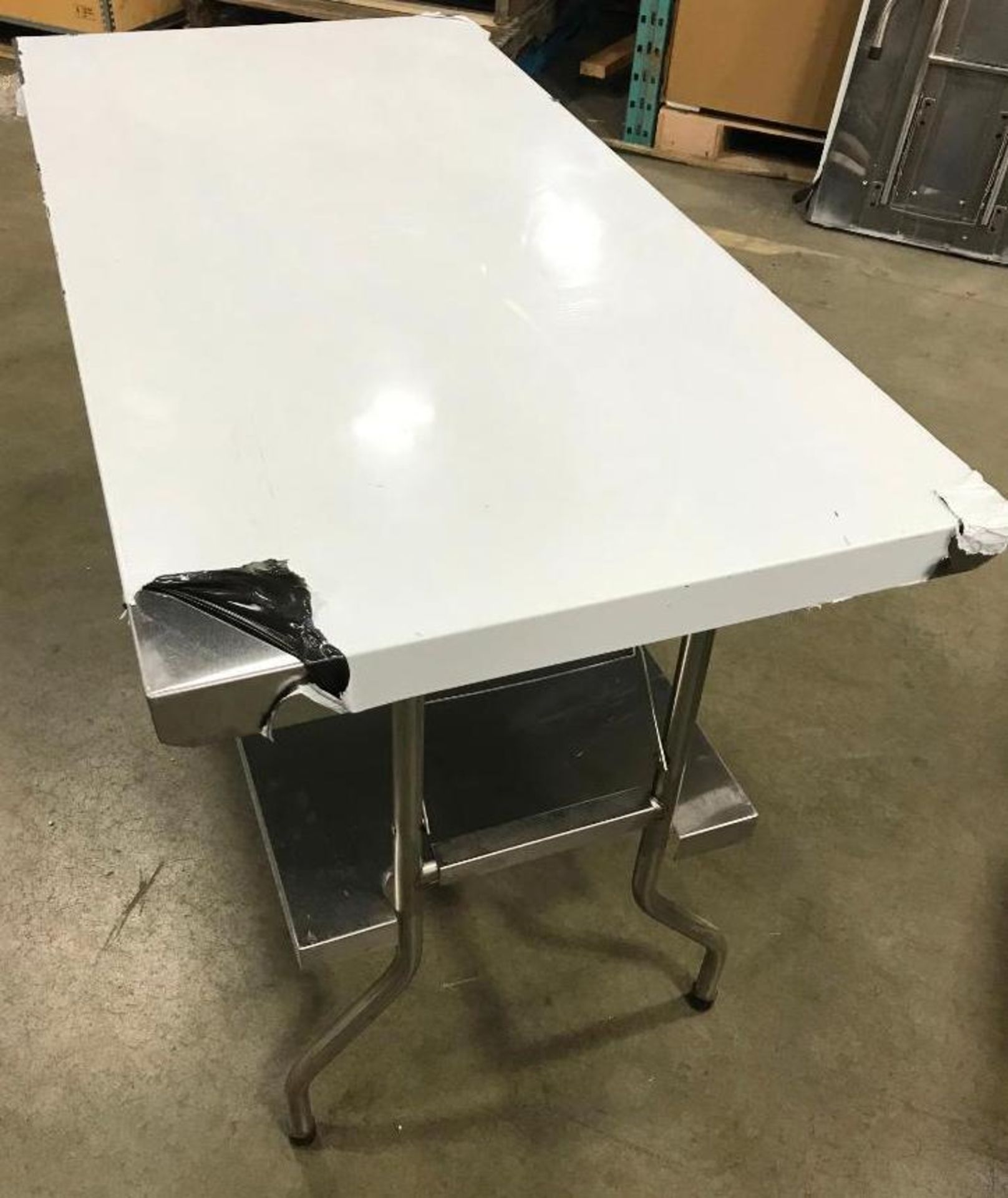 48" X 24" STAINLESS STEEL FOLDING TABLE - Image 5 of 8