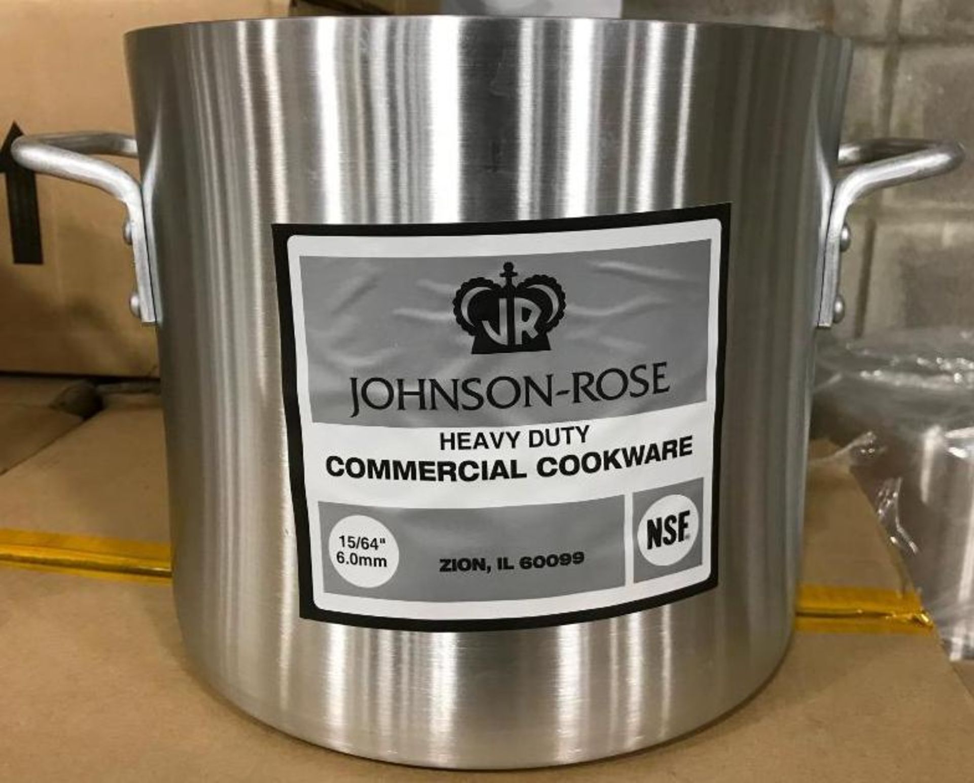 12QT HEAVY DUTY ALUMINUM STOCK POT, JOHNSON ROSE 65712 - NEW