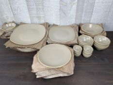 DUDSON EVO SAND DINNERWARE SET - LOT OF 42 PIECES