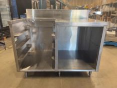 CUSTOM STAINLESS STEEL CABINET WITH DISH TRAY HOLDER