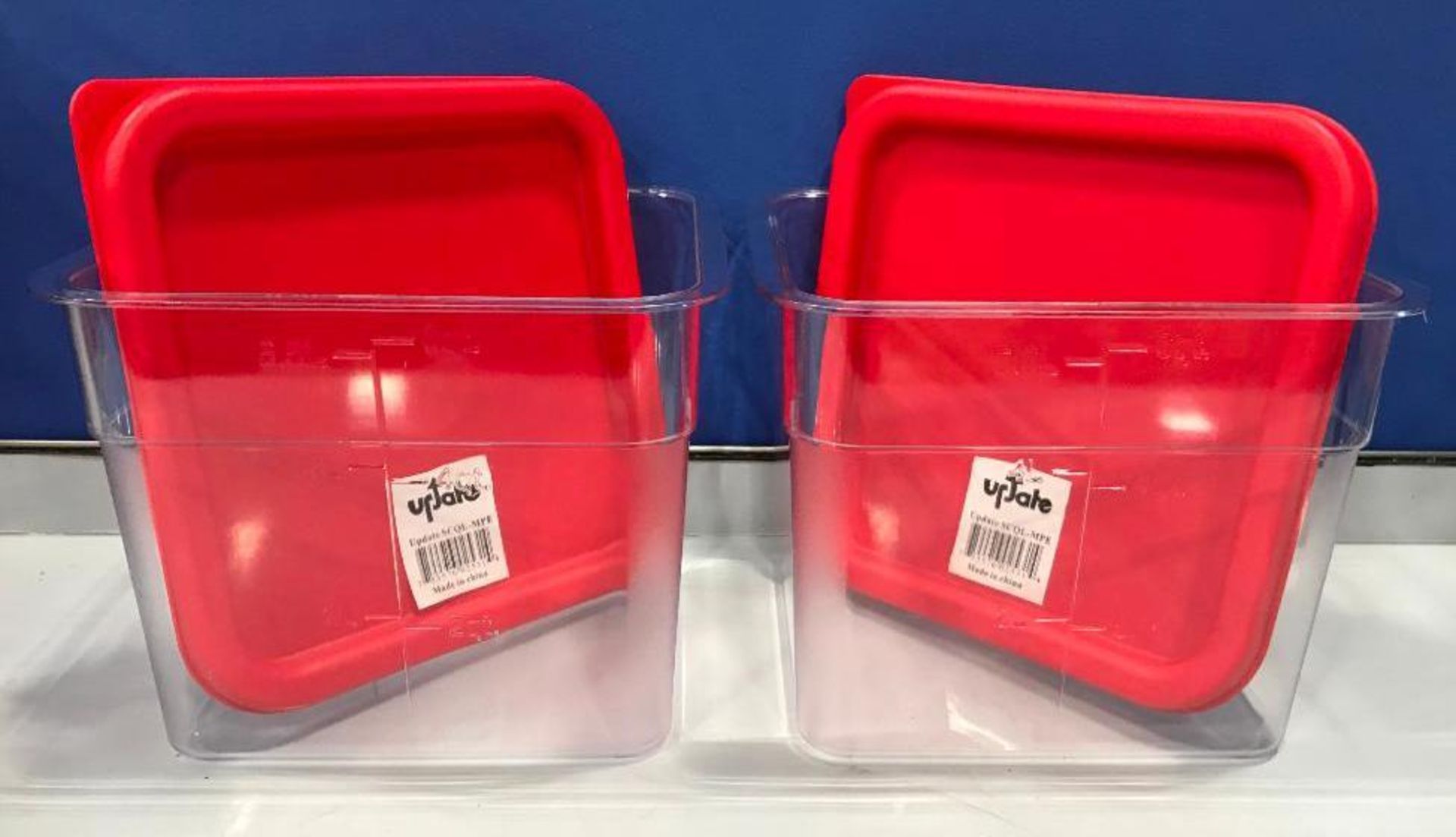 6QT SQUARE POLYCARBONATE STORAGE CONTAINER, UPDATE SCQ-6PC - LOT OF 2 - NEW - Image 2 of 3