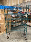 5 TIER GREEN WIRE STORAGE RACK