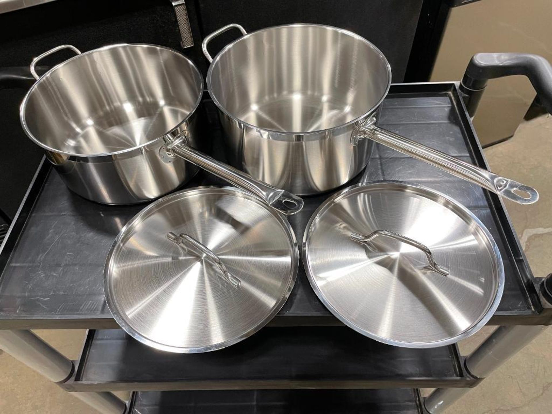 10QT & 7.5QT HEAVY DUTY STAINLESS SAUCE PAN INDUCTION CAPABLE, JR 47702, 47682 - NEW