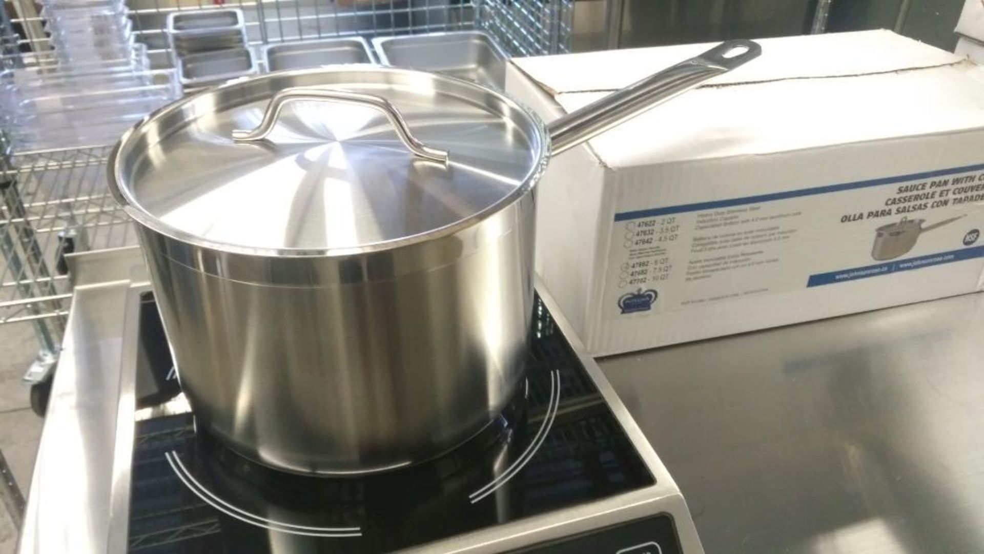 6QT HEAVY DUTY STAINLESS SAUCE PAN INDUCTION CAPABLE, JR 47662 - NEW - Image 3 of 6