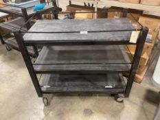 3 TIER HEAVY DUTY STEEL MOBILE SHELVING UNIT