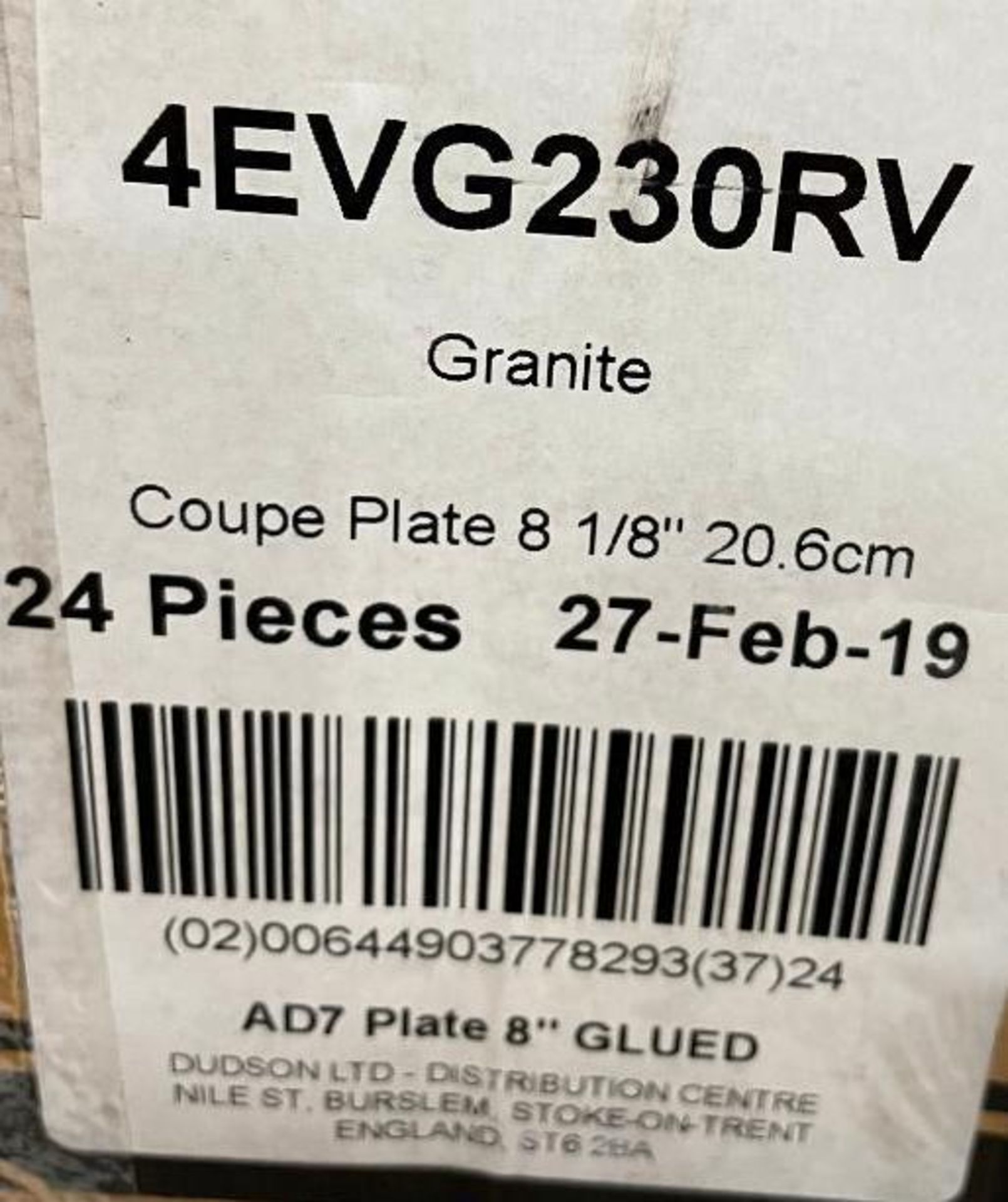 EVO GRANITE 8-1/8" COUPE PLATES - LOT OF 24 - Image 3 of 3