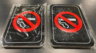 (2) PACKS OF NO SMOKING SIGNS - JOHNSON ROSE 80305 - NEW