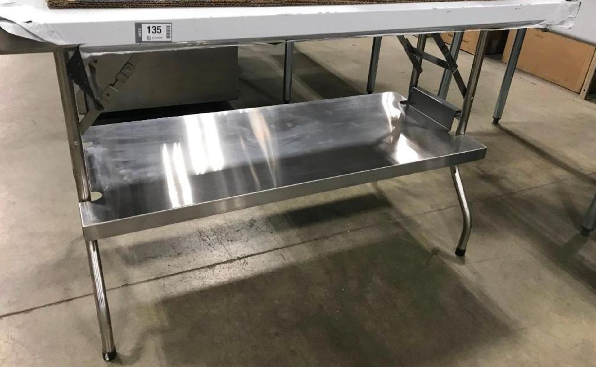 48" X 24" STAINLESS STEEL FOLDING TABLE - Image 4 of 8