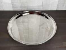 13" ROUND HEAVY STAINLESS SERVING TRAYS - LOT OF 3