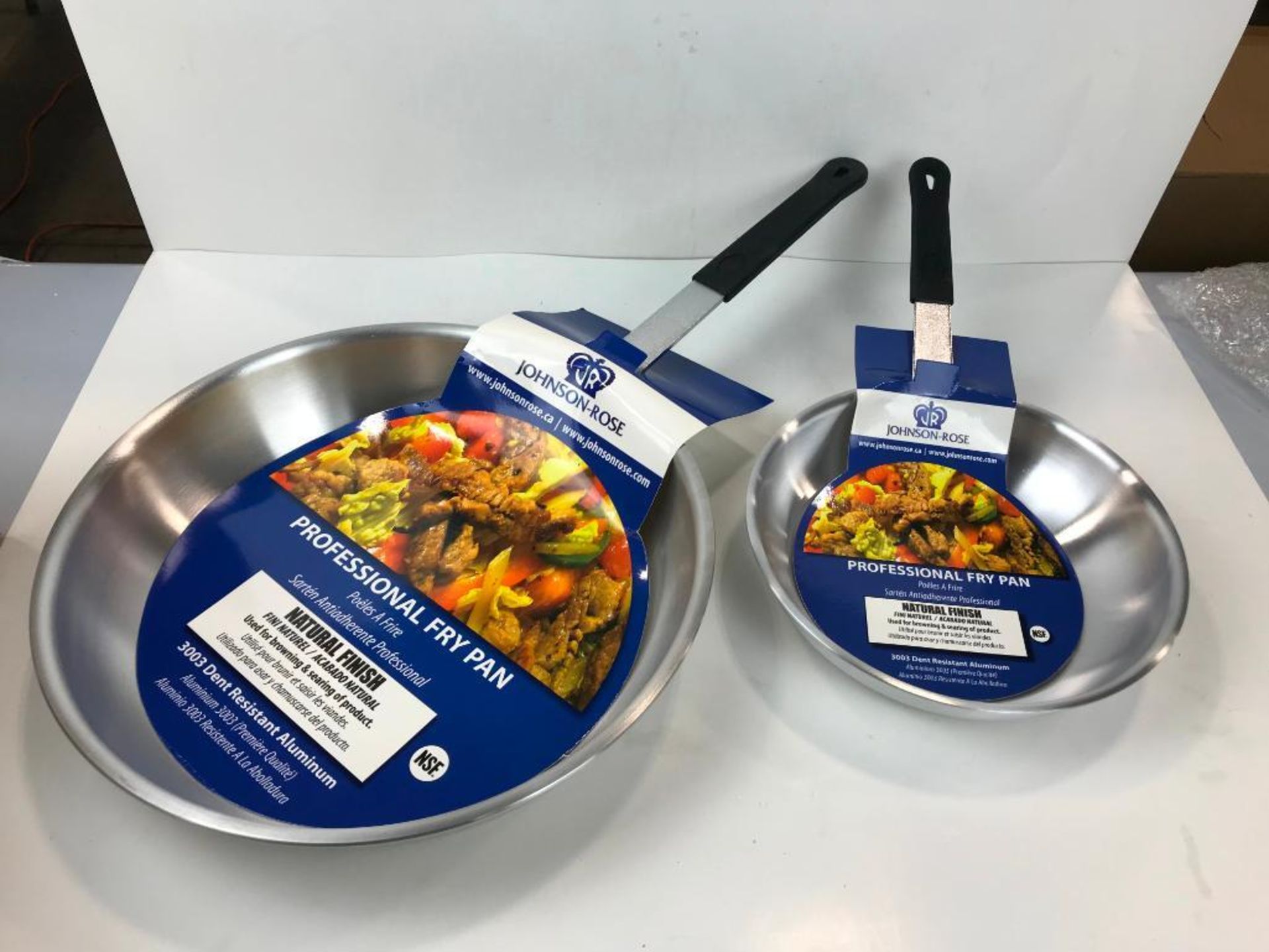 12" & 8" ALUMINUM FRY PAN W/NON-SLIP HEAT RESISTANT HANDLE - JR 63232, 63228 - NEW - Image 2 of 3