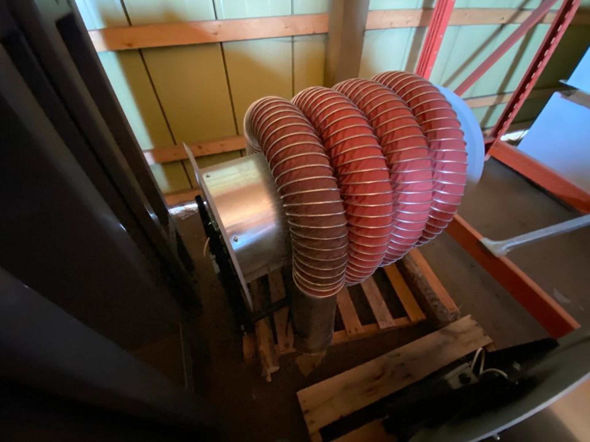 AQC Dust Maxireel XL Reel Exhaust Hose System w/ Greenheck 7-IPA-SD-10 Industrial Process Fan