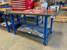 60" X 30" Mobile Metal Work Table