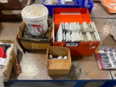 Lot of Asst. Nails, Steel Shims, Isopropyl Alcohol, etc.