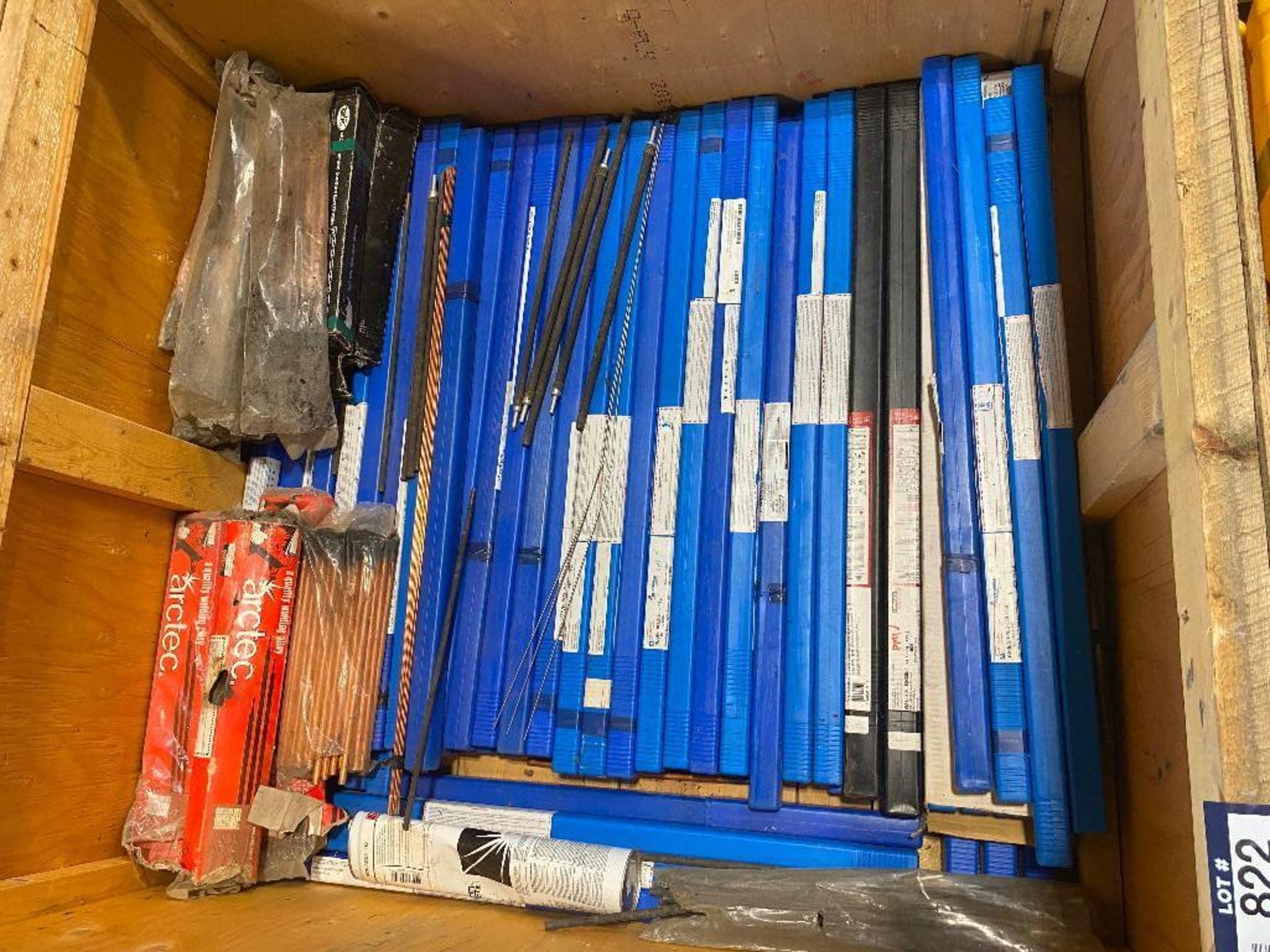 Lot of Asst. Welding Wire, Electrodes, etc. (Crate Not Included)