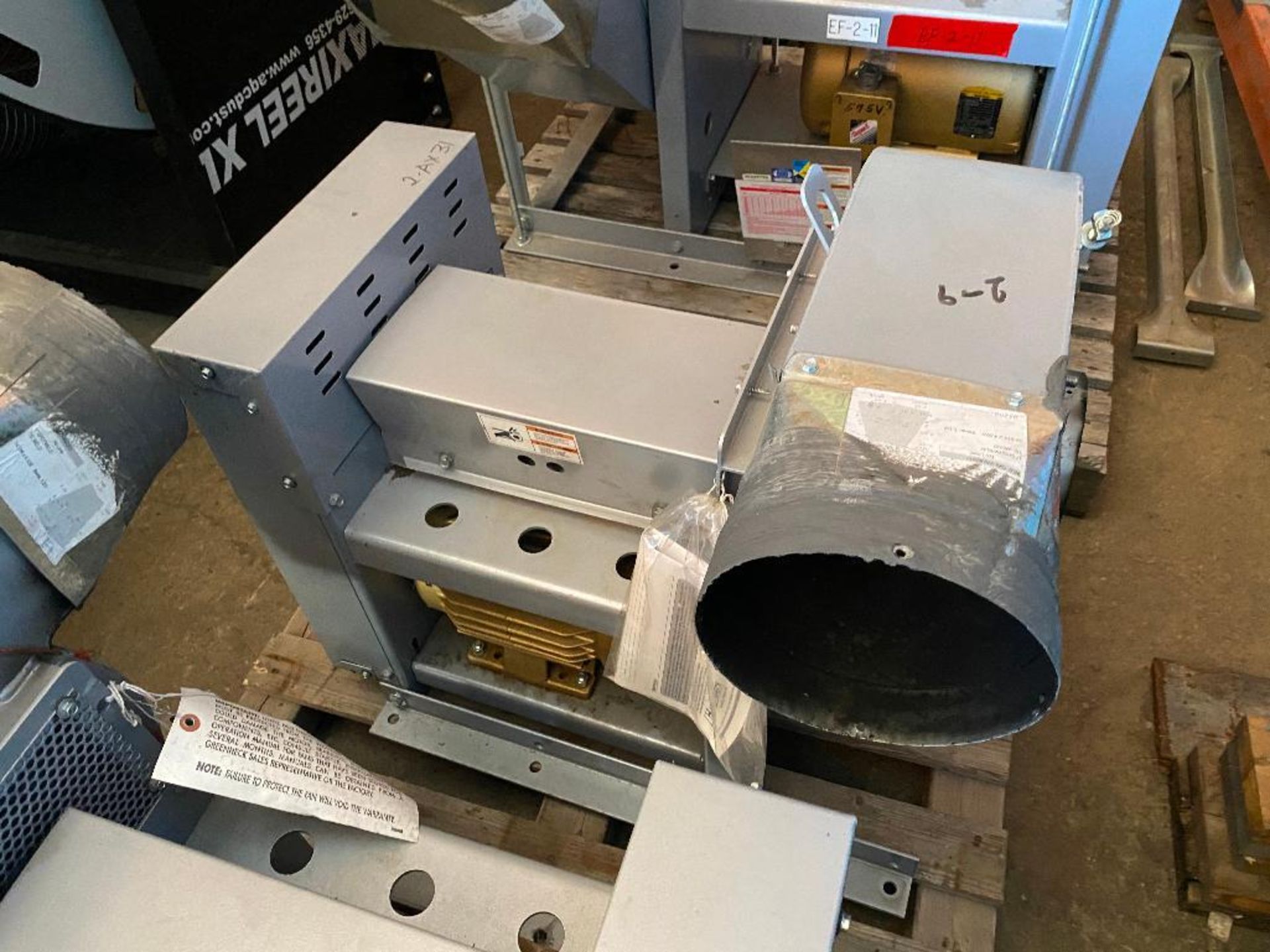 AQC Dust Maxireel XL Reel Exhaust Hose System w/ Greenheck 7-IPA-SD-10 Industrial Process Fan - Image 6 of 11