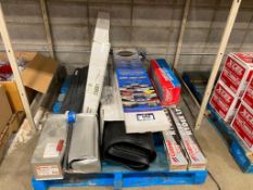 Pallet of Asst. Automotive Parts including Gas Struts, WInter Front, Ford Floor Mats, Wiper Blades,