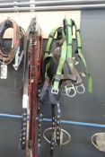 Lot of Fall Protection including Harnesses, Lanyards and Belts.