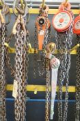 Lot of Westward 1 1/2-ton Chain Come-Along and CM 1 1/2-ton Chain Come-Along.