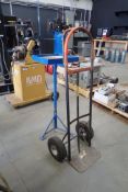 Lot of 2-Wheel Shop Cart and Metal Stand.
