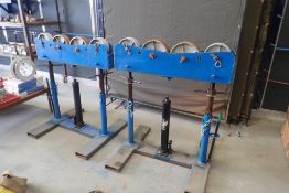 Lot of (2) Adjustable Pipe Roller Stands.