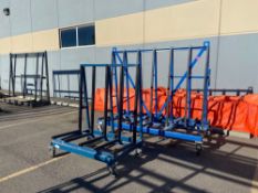 Lot of Double Sided Mobile Glass Rack and Single Sided Mobile Glass Rack.